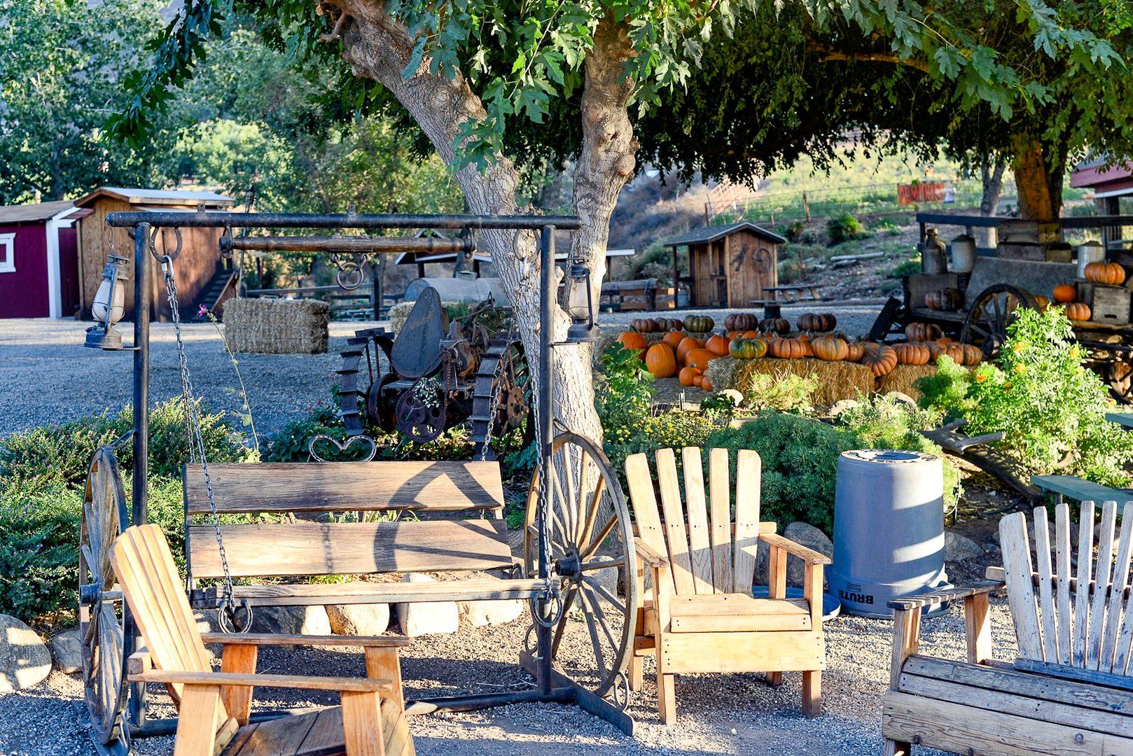 Relaxing quaint scenery at Greenspot Farms The best Pumpkin Patch in The Inland Empire for kids and families Things to do Halloween 2018
