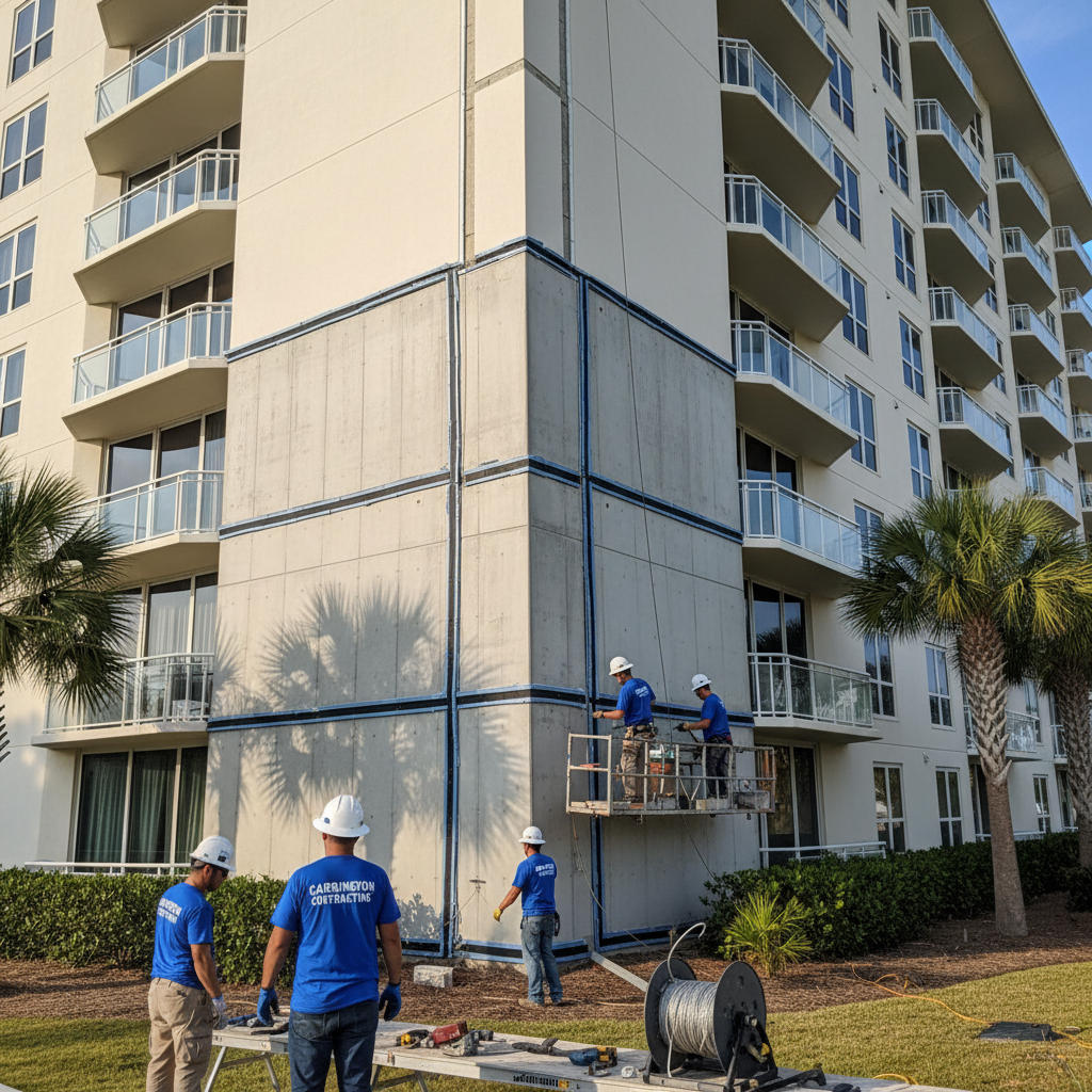 Handicap parking symbol painted yellow on asphalt with a long shadow.