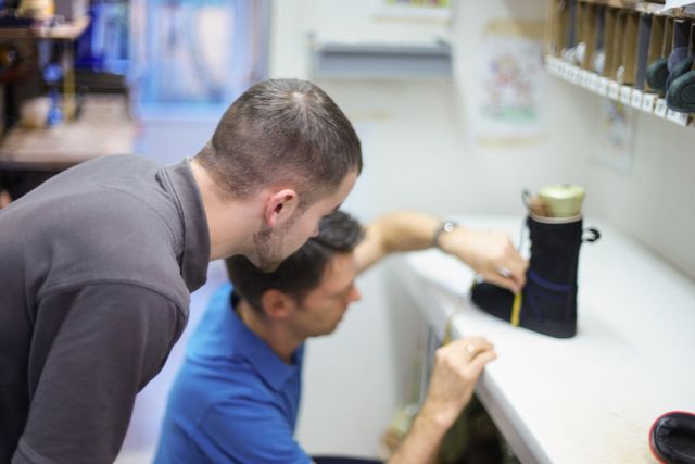 Detailaufnahme eines Arbeitsprozesses in der Werkstatt