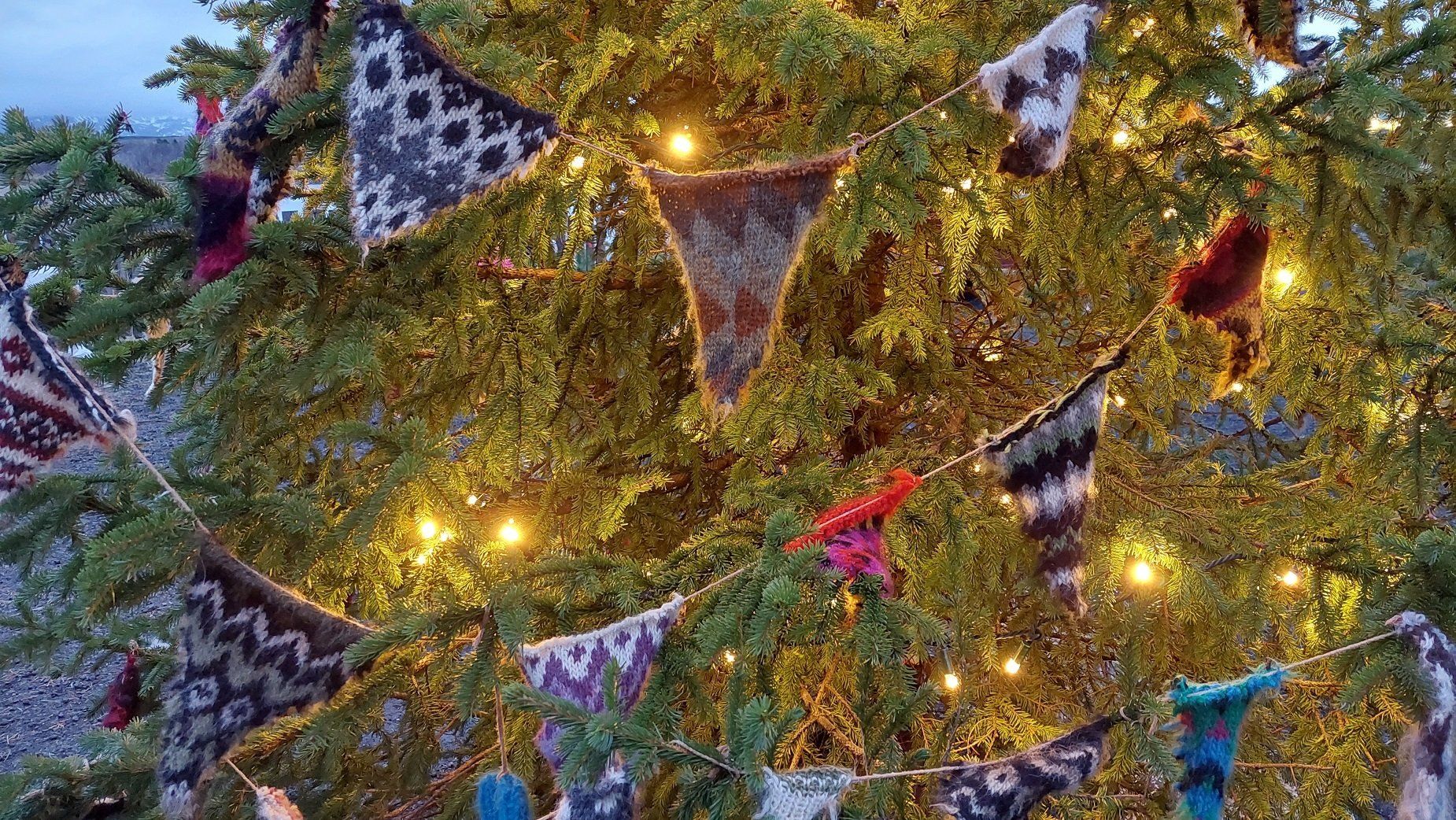 アイスランドのクリスマスツリー