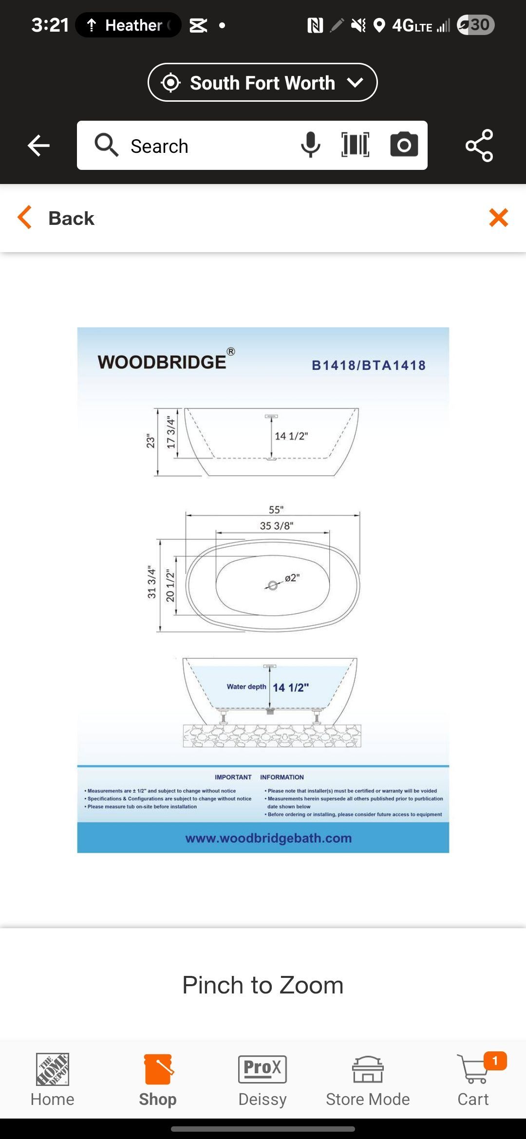 Diagram of a bowl, with dimensions labeled in inches. Includes a title and text below the drawings.