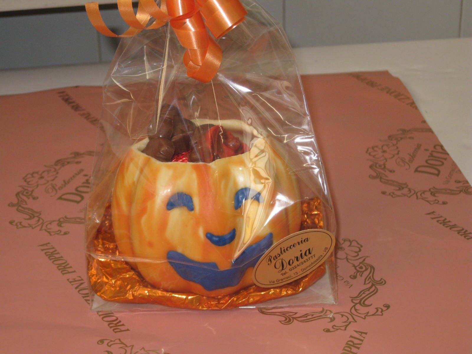 zucca halloween con sorprese al cioccolato