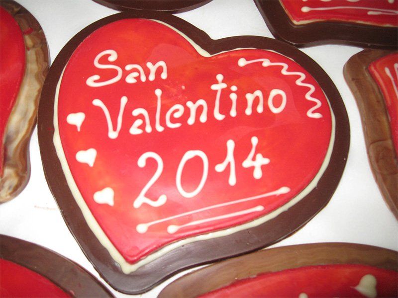 cuore di cioccolata con crema