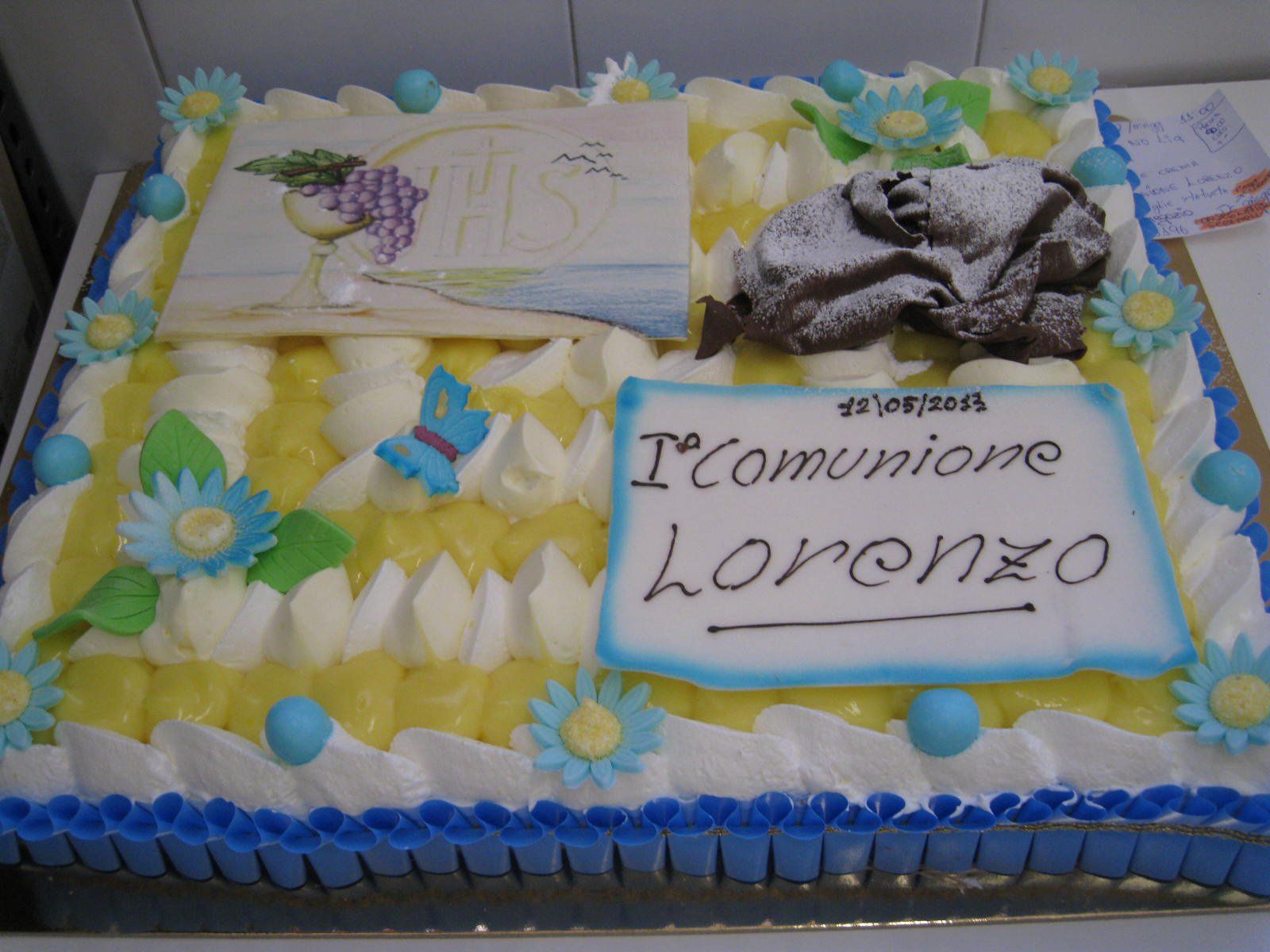 torta con panna e crema al limone