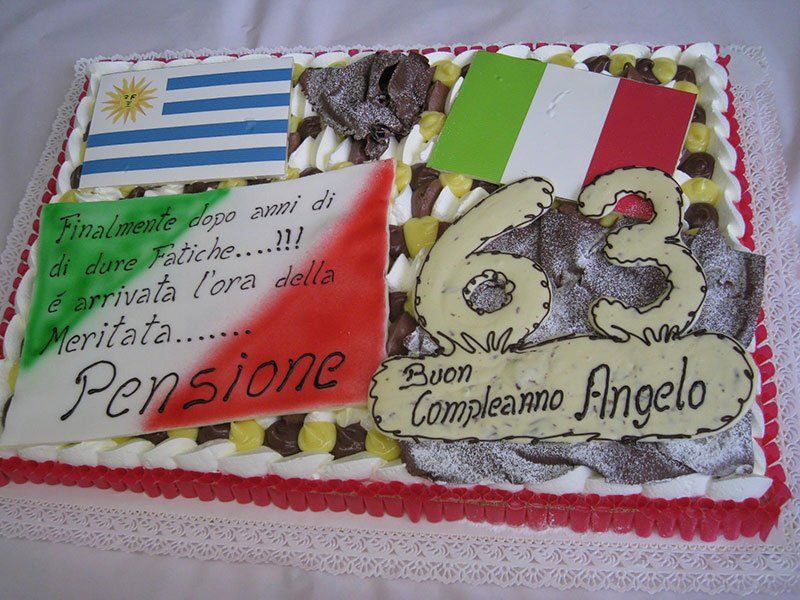 torta per festeggiare pensionamento