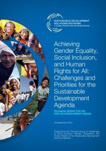 Opera Reduktion med hensyn til Achieving Gender Equality, Social Inclusion, and Human Rights for All:  Challenges and Priorities for the Sustainable Development Agenda