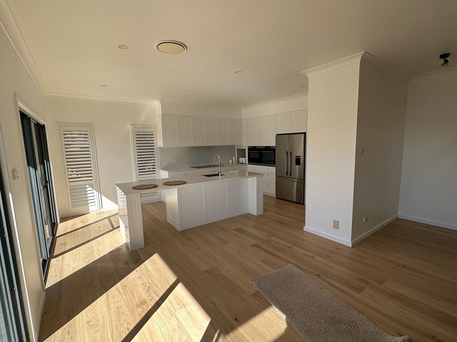 A Drawing Of A Kitchen Before And After Being Painted — Blake Saunders Painting In Edgeworth, NSW