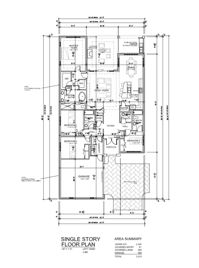 build a home - one story floor plan