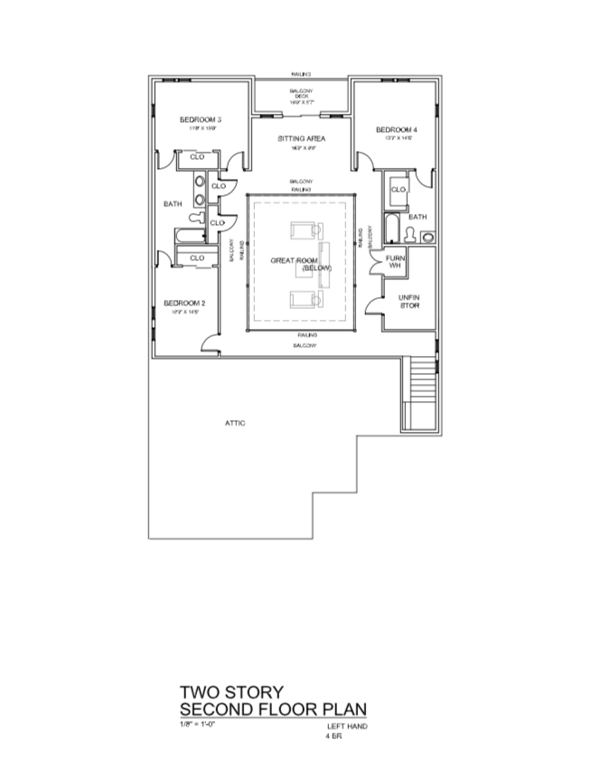 build a home - two story floor plan b