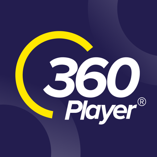 A 360 player logo on a blue background