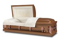 copper casket and ivory liner