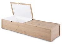 light wooden casket
