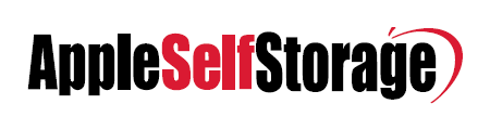 Apple Self Storage logo with red "Self" and a red apple shape.