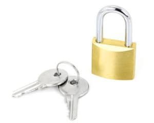 padlock with keys