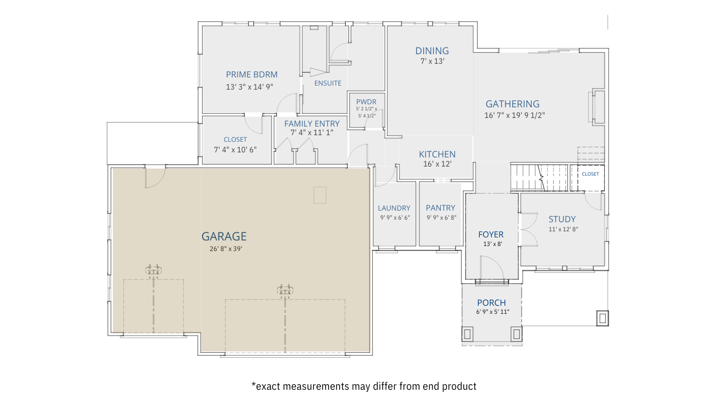 floor plan for designed home