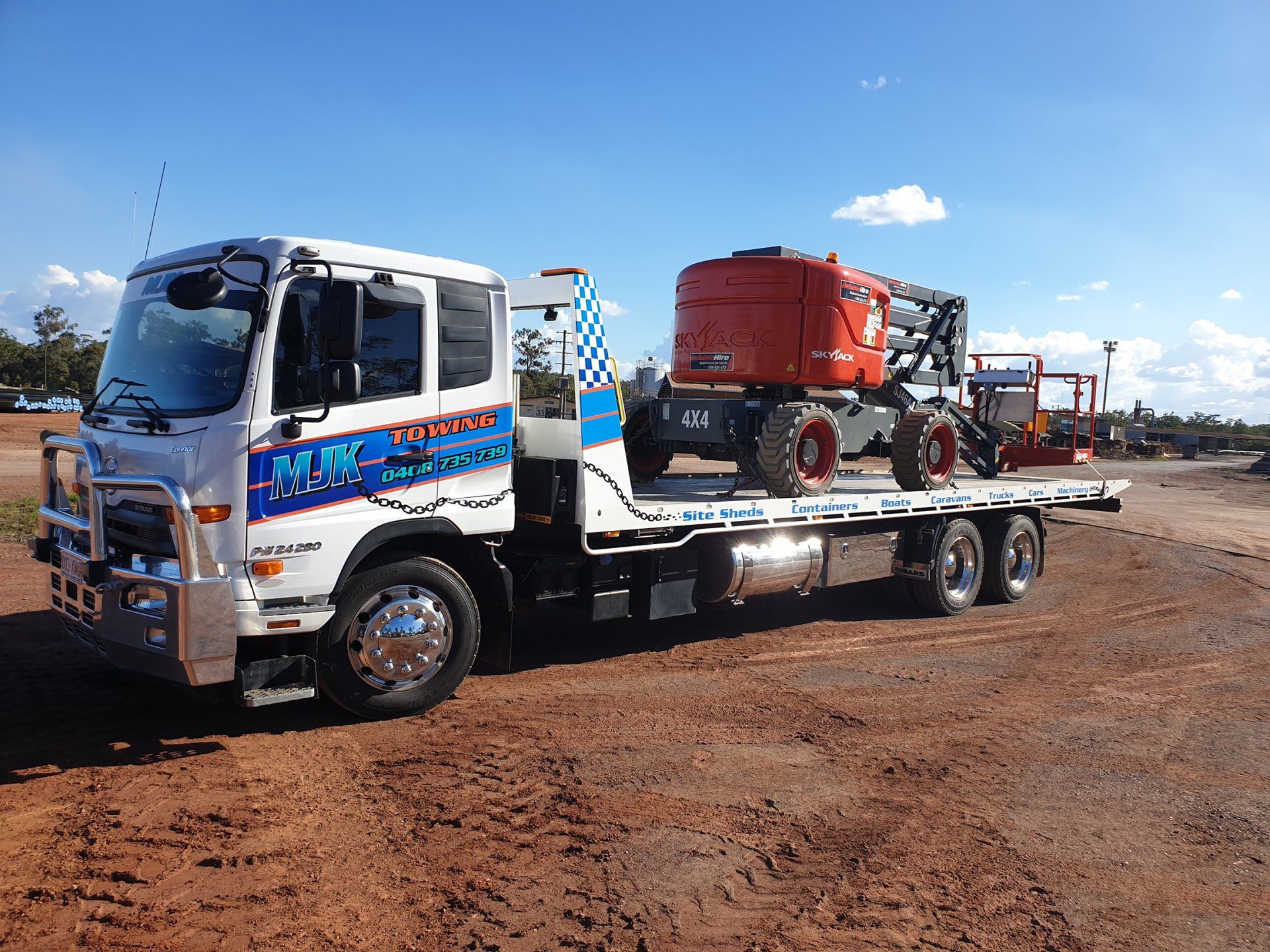 Tilt Tray Towing — River Heads, QLD — MJK Towing