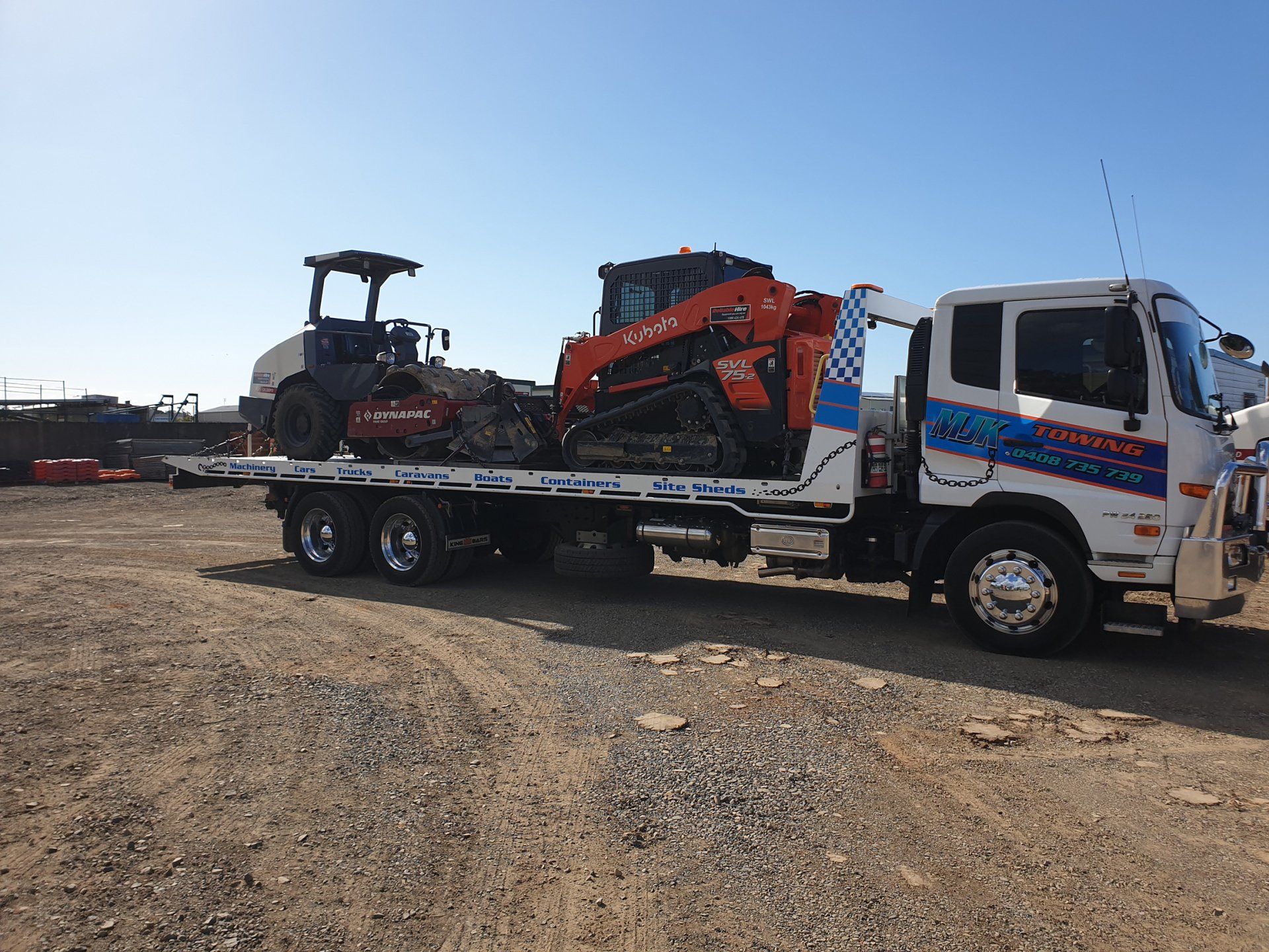 Heavy Machines Towing — Hervey Bay, QLD — MJK Towing