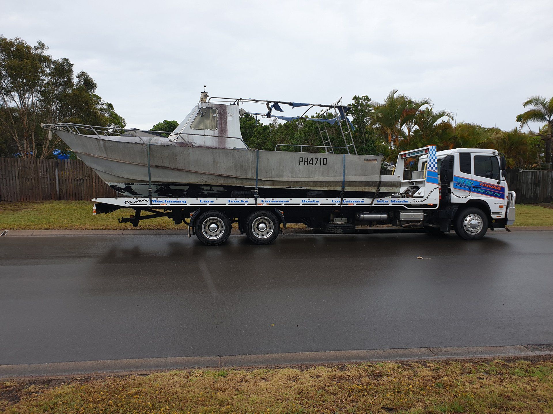 Boat Towing — Hervey Bay, QLD — MJK Towing
