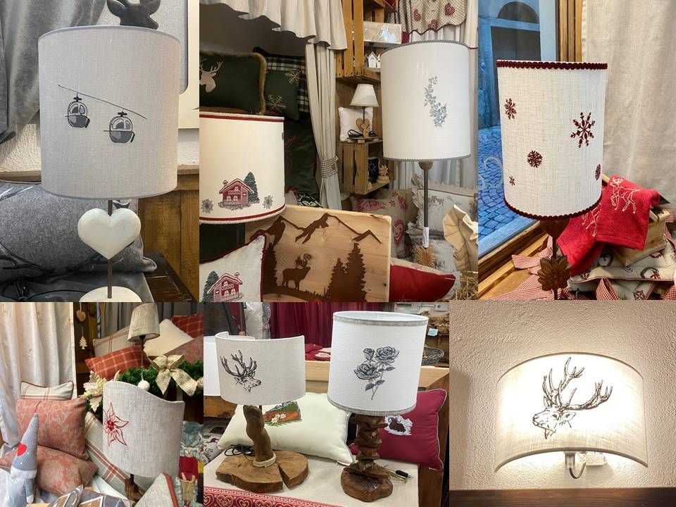 Ci sono molti tipi diversi di lampade in questo collage.