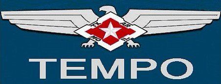 A logo for tempo with an eagle and a star