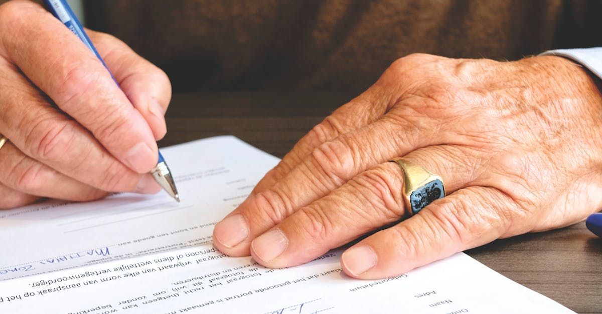 Person signing a document