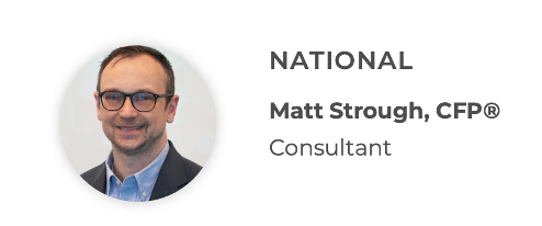 Matt Strough, CFP, consultant with glasses in a headshot.