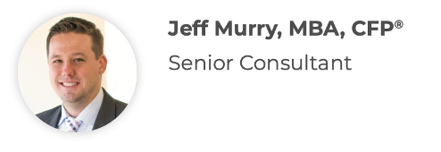 Jeff Murry, MBA, CFP, Senior Consultant smiling in a headshot, wearing a suit.