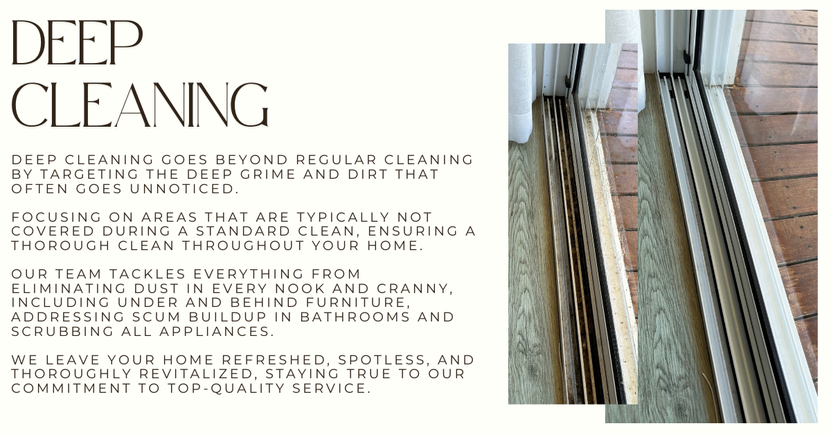 A picture of a door with the words deep cleaning on it