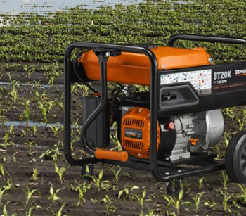 A generator that says st20k is in a field
