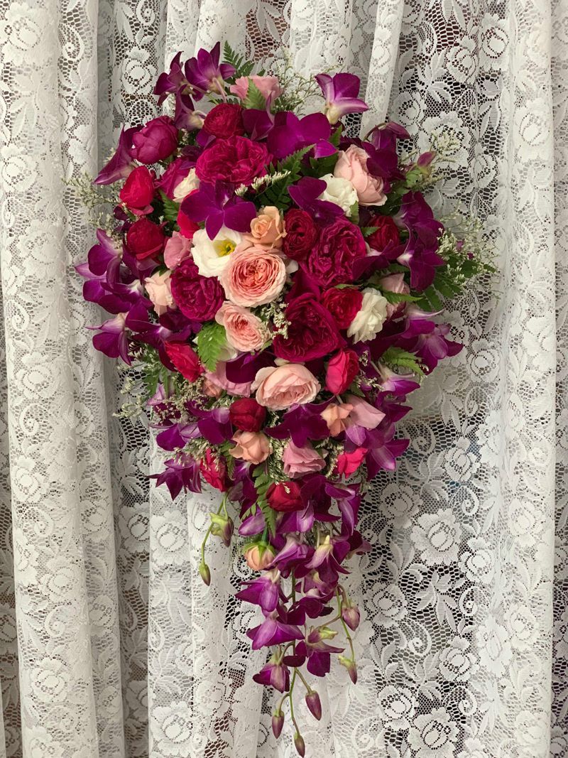 Pink and Purple Trail Bouquet — Sydney, NSW — Affordable Chair Covers & Candelabras