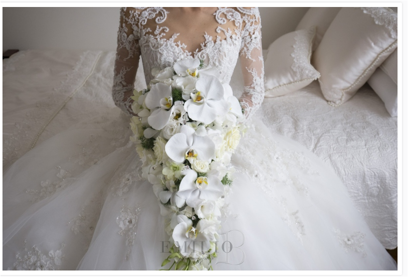Bridal Holding White Flowers — Pialba, QLD — Wide Bay Crane Hire