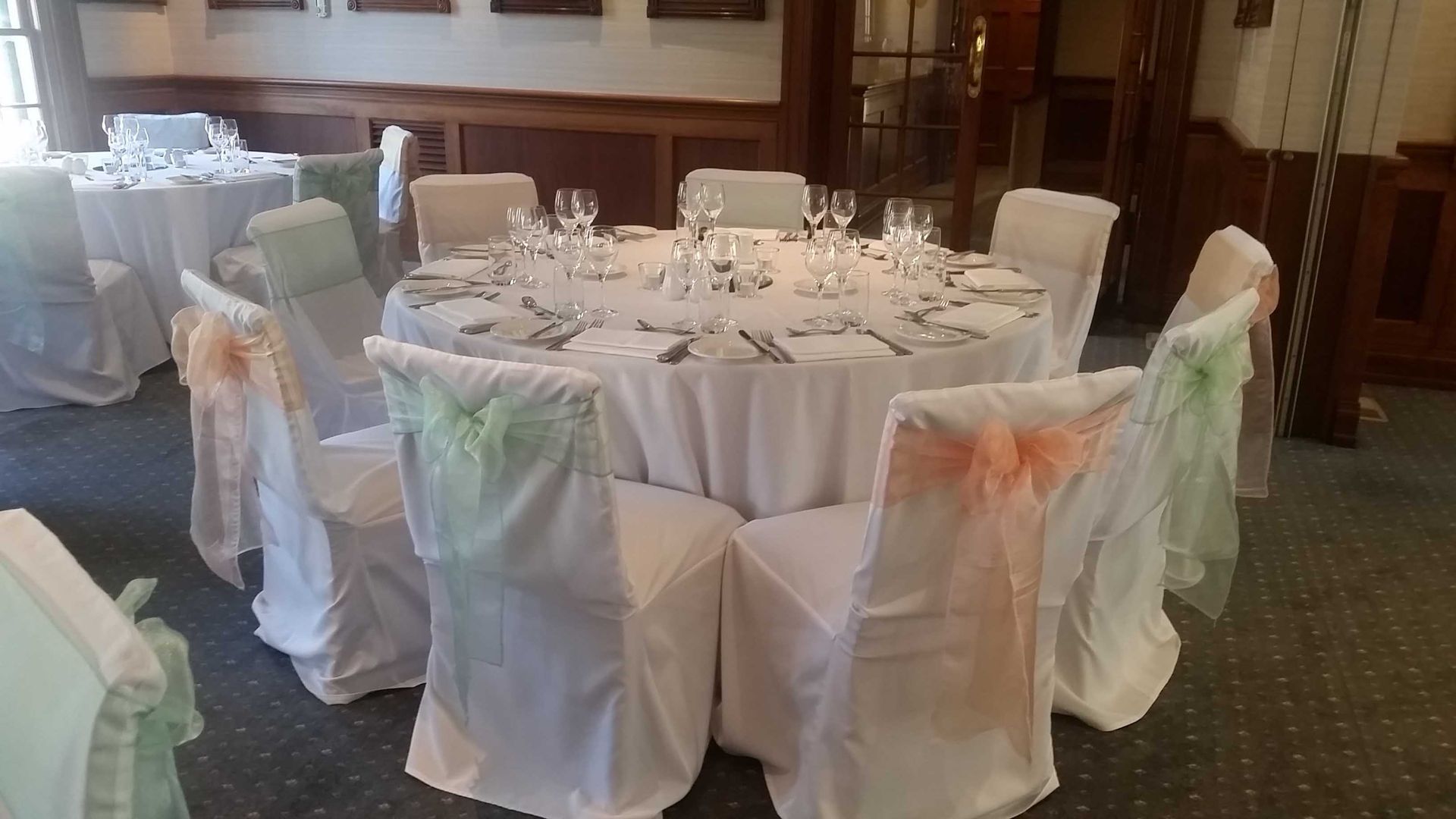 Orange and Green Organza Sashes — Sydney, NSW — Affordable Chair Covers & Candelabras