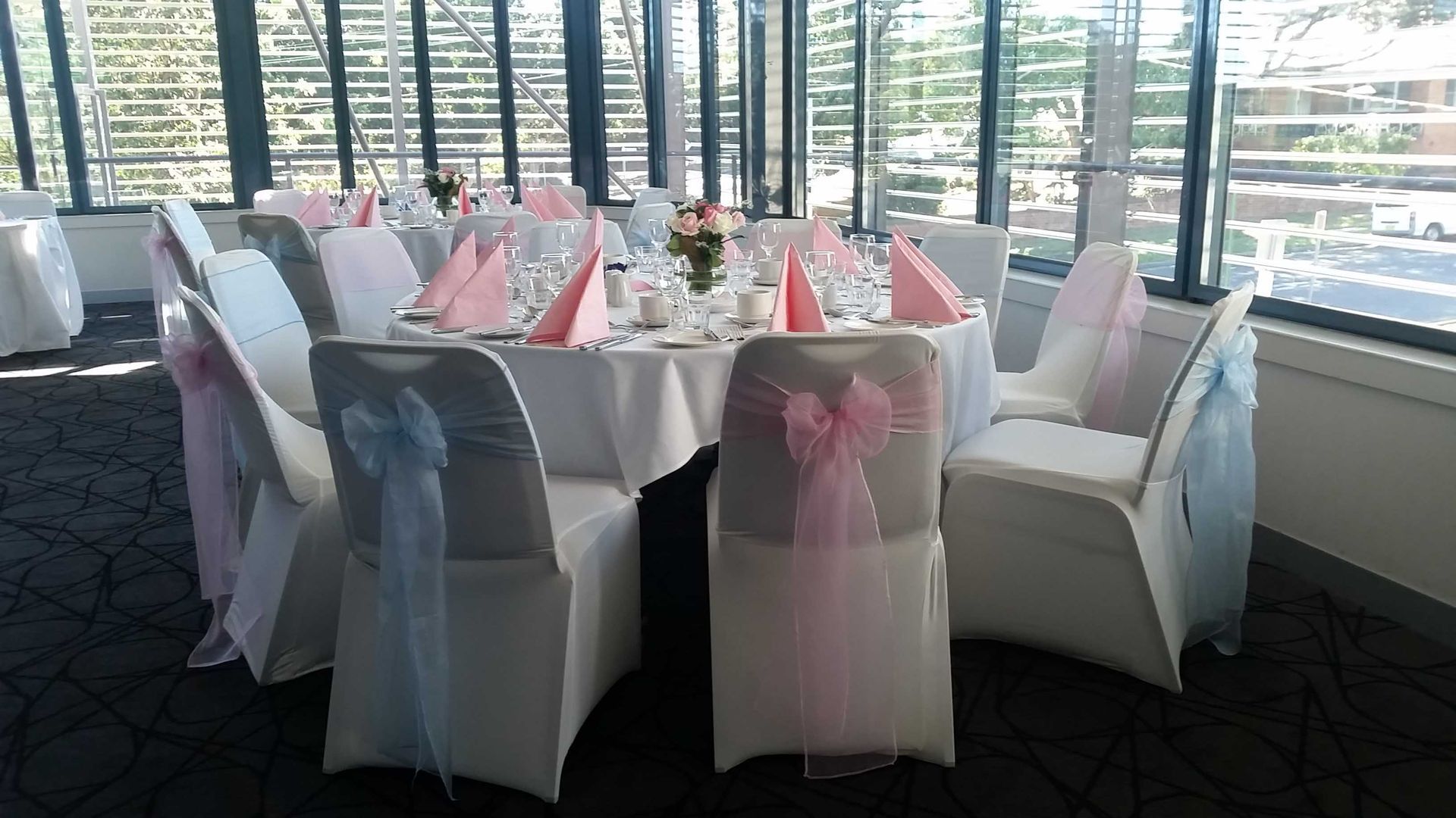 Pink Tie Back — Sydney, NSW — Affordable Chair Covers & Candelabras