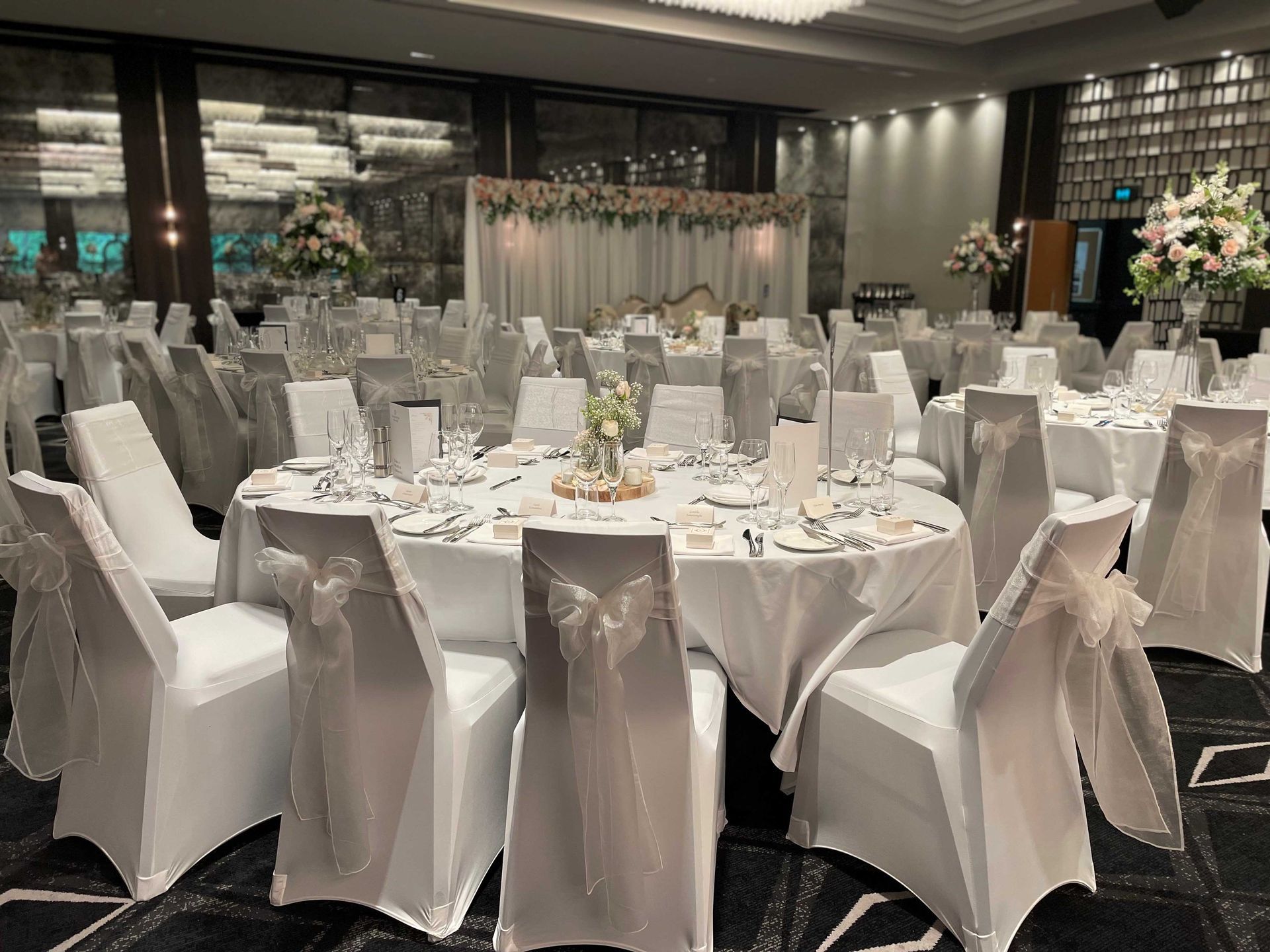 Black Chairs Covers — Sydney, NSW — Affordable Chair Covers & Candelabras