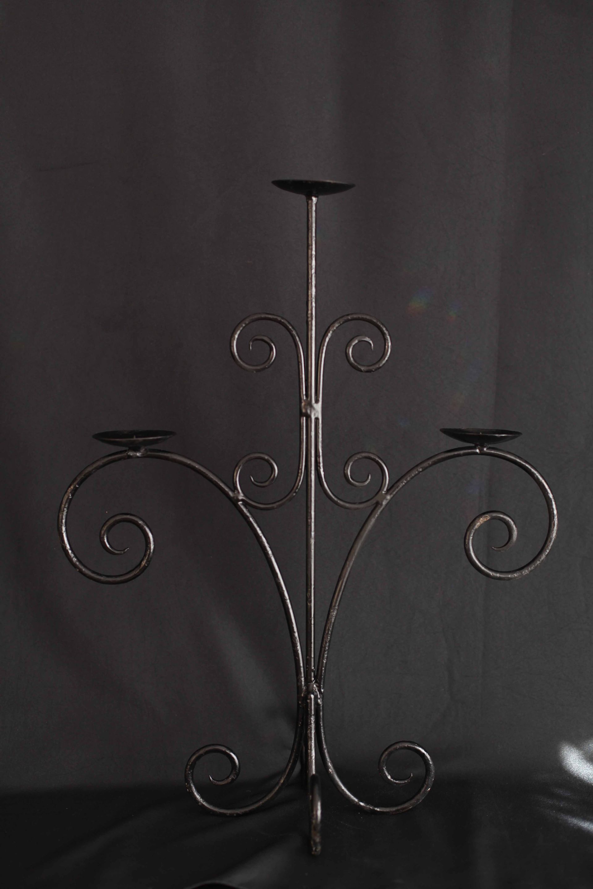Three Candle Wrought Iron Candelabra — Pialba, QLD — Wide Bay Crane Hire