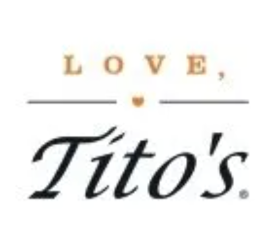 The logo for tito 's restaurant says `` love , tito 's ''.