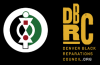 A logo for denver black reparations and a logo for db rc on a black background.