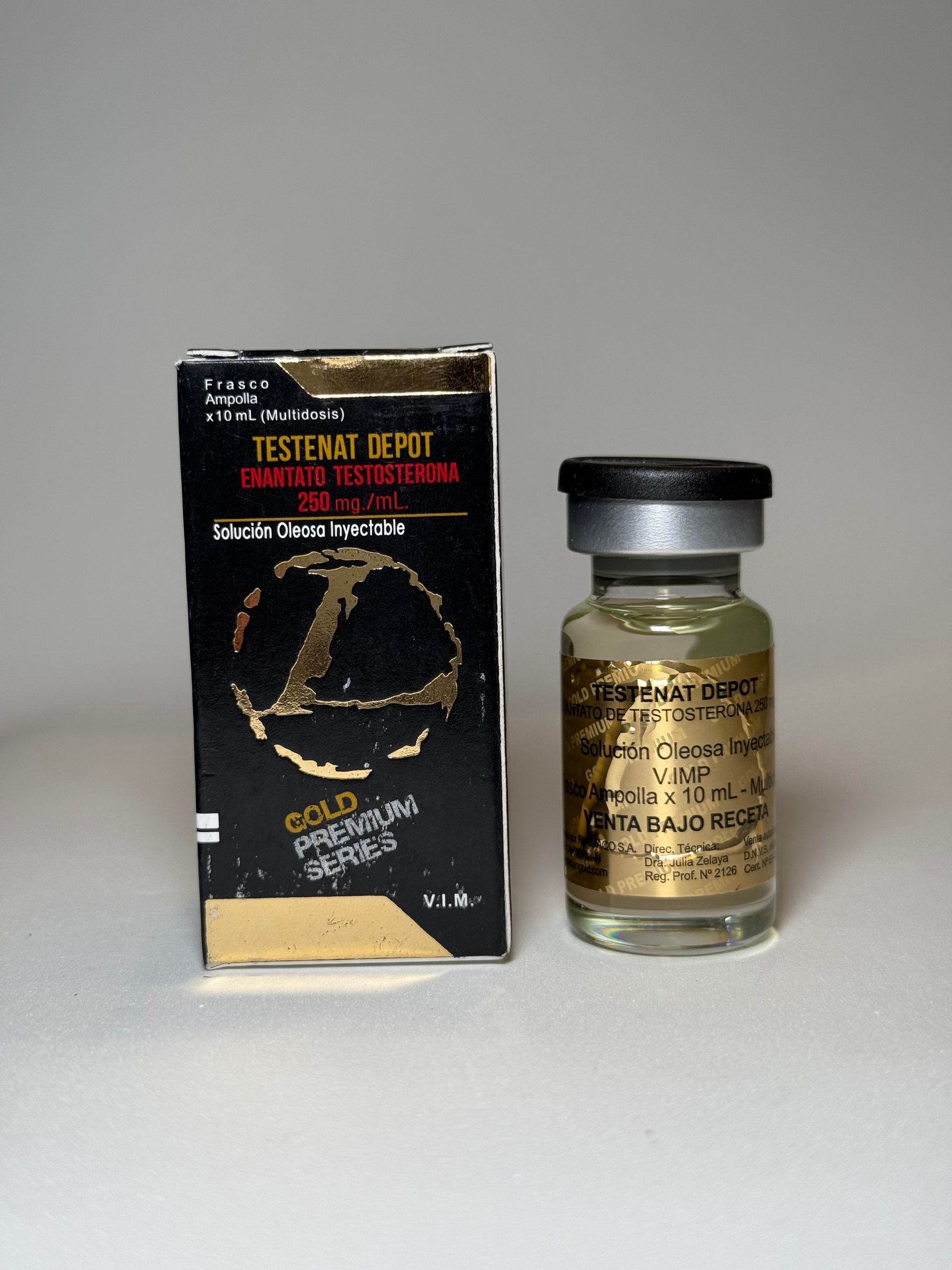 Caja y vial de medicamento etiquetado como 