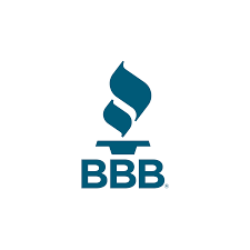 BBB logo with a teal torch above the letters 