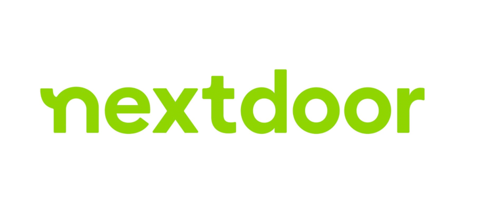 Nextdoor logo in green text on white background.