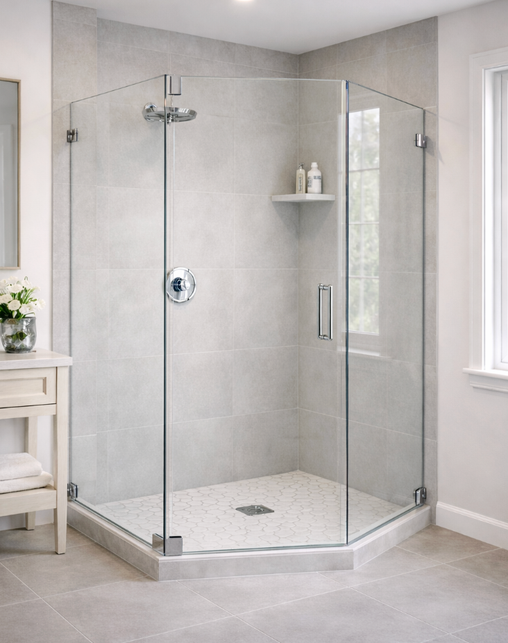 Scottsdale Frameless Shower Swinging Doors