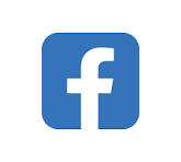 Facebook logo: white lowercase “f” on a blue square icon
