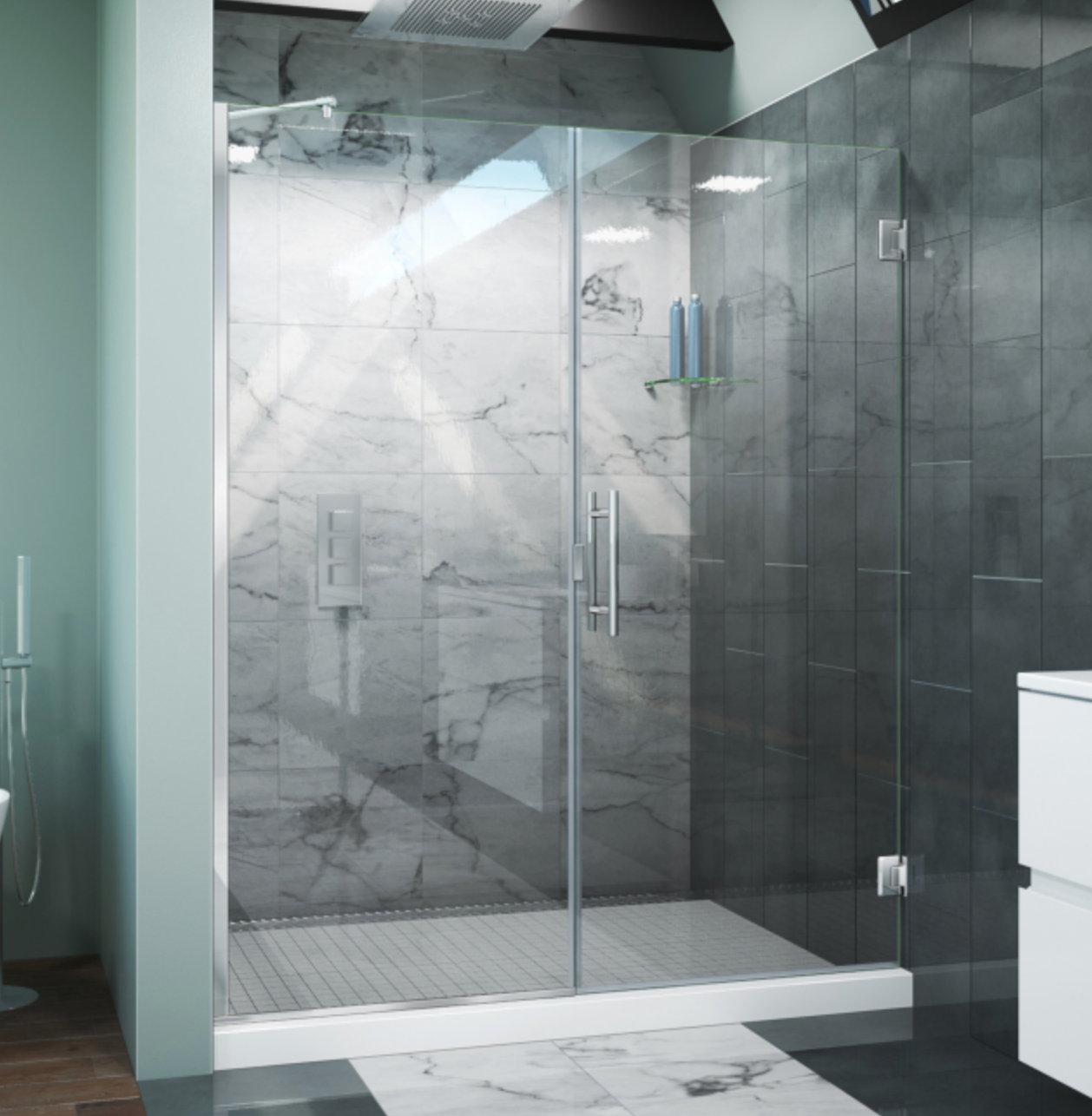 Scottsdale Frameless Shower Swinging Doors