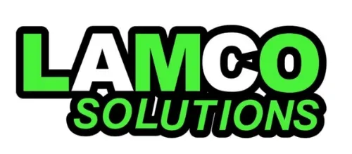 A green and purple logo for brimley site services