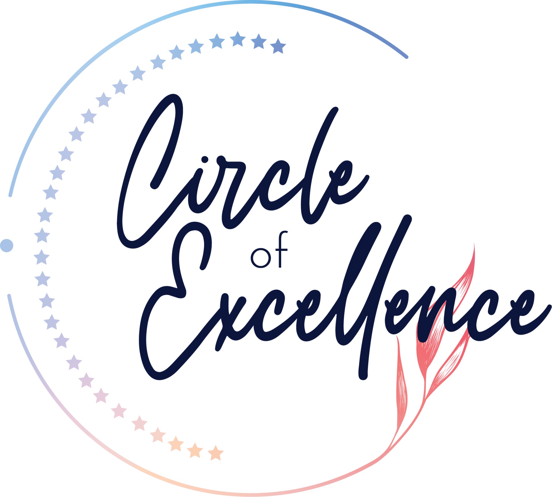 the logo for the circle of excellence is a circle with stars around it