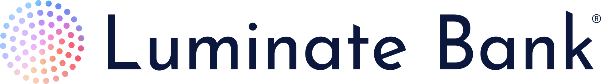 a logo for luminate home loans is shown on a white background .