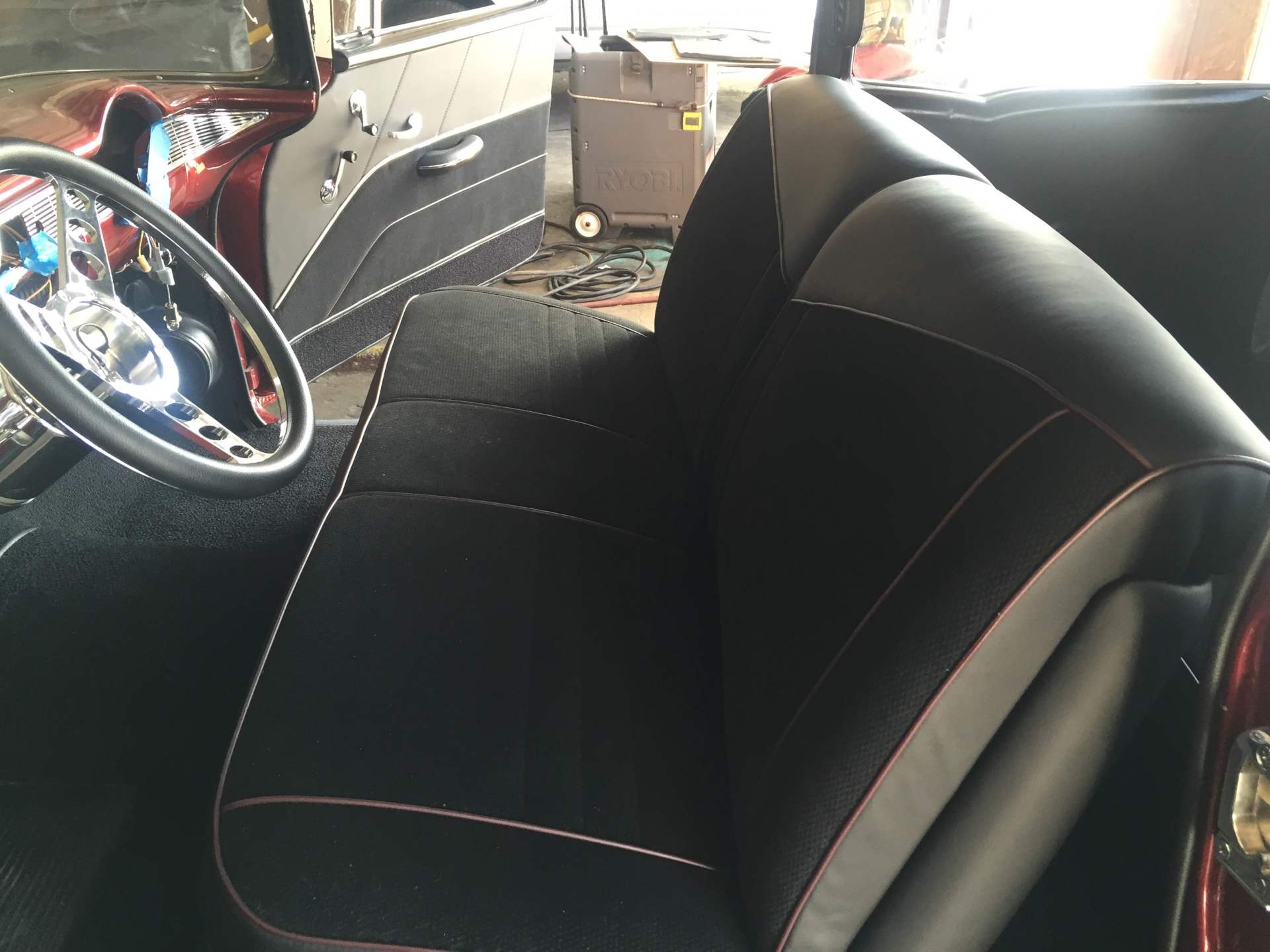 Black Upholstered Seat