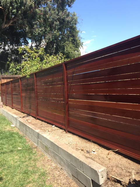 Wooden Fence Side View — Repairs and Maintenance in Glendale, CA