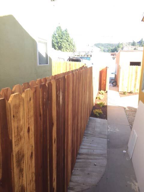 Top Side View Wood Fence — Repairs and Maintenance in Glendale, CA