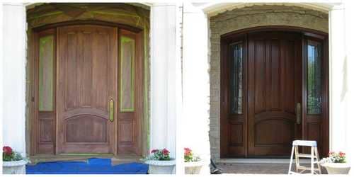 Arch Style Door — Wood Finishing in Addison, IL